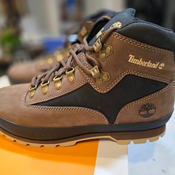 Timberland Euro Hiker Dark Brown Mens Boots/Shoes. TB0A5ZJ5968 size 10 NEW - Picture 1 of 12